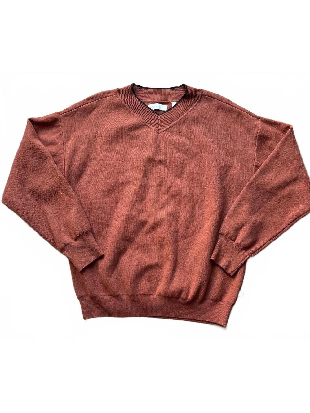 Standard Cloth Rust Orange V Neck Sweat Size M